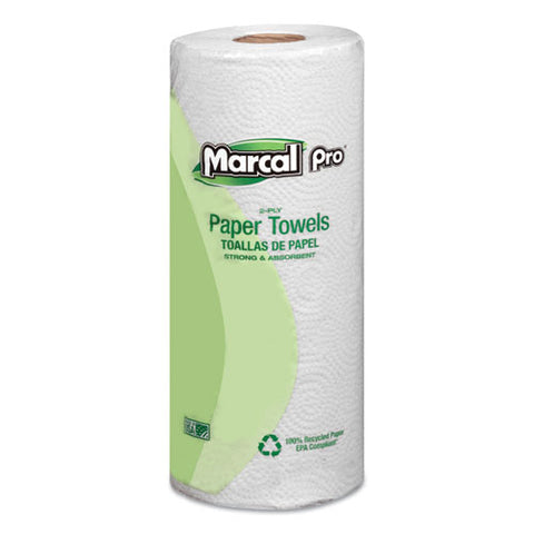 100% Premium Recycled Kitchen Roll Towels, 2-ply, 11 X 9, White, 70-roll, 30 Rolls-carton