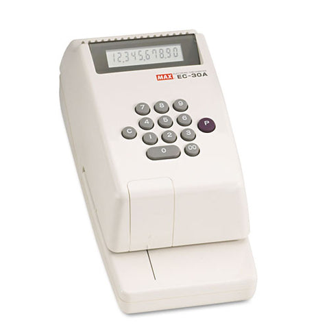 Electronic Checkwriter, 10-digit, 4-3-8 X 9-1-8 X 3-3-4