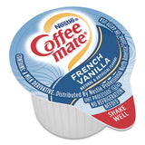 Liquid Coffee Creamer, French Vanilla, 0.38 Oz Mini Cups, 50-box, 4 Boxes-carton, 200 Total-carton