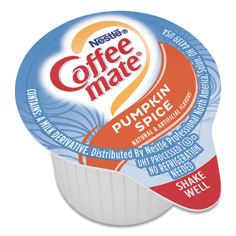 Liquid Coffee Creamer, Pumpkin Spice, 0.38 Oz Mini Cups, 50-box