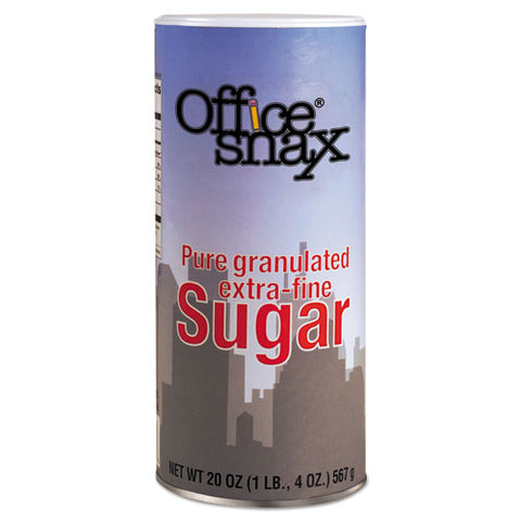 Reclosable Canister Of Sugar, 20oz, 24-carton