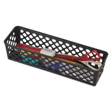 Recycled Supply Basket, 10.125" X 3.0625" X 2.375", Black, 3-pack