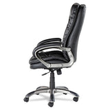 Executive Swivel-tilt Bonded Leather High-back Chair, Supports Up To 250 Lbs., Black Seat-black Back, Black Base