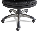 Executive Swivel-tilt Bonded Leather High-back Chair, Supports Up To 250 Lbs., Black Seat-black Back, Black Base