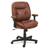 Swivel-tilt Bonded Leather Task Chair, Supports Up To 250 Lbs., Chestnut Brown Seat-chestnut Brown Back, Black Base