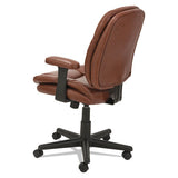 Swivel-tilt Bonded Leather Task Chair, Supports Up To 250 Lbs., Chestnut Brown Seat-chestnut Brown Back, Black Base