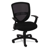 Swivel-tilt Mesh Mid-back Task Chair, Supports Up To 250 Lbs., Black Seat-black Back, Black Base