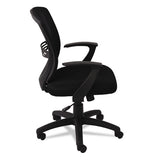 Swivel-tilt Mesh Mid-back Task Chair, Supports Up To 250 Lbs., Black Seat-black Back, Black Base