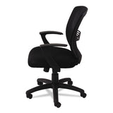 Swivel-tilt Mesh Mid-back Task Chair, Supports Up To 250 Lbs., Black Seat-black Back, Black Base