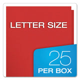 Twin-pocket Folders With 3 Fasteners, Letter, 1-2" Capacity, Red, 25-box