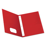 Twin-pocket Folders With 3 Fasteners, Letter, 1-2" Capacity, Red, 25-box