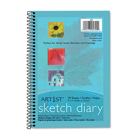 Art1st Sketch Diary, Unruled, 9 X 6, White, 70 Sheets