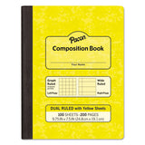 Composition Book, Wide-legal Rule, Yellow Cover, 9.75 X 7.5, 100 Sheets