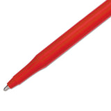 Eraser Mate Stick Ballpoint Pen, Medium 1mm, Red Ink-barrel, Dozen