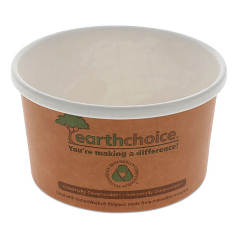 Earthchoice Pla-paper Soup Cup, 8 Oz, 3 X 3 X 3, Brown, 500-carton