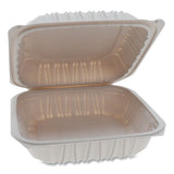 Vented Microwavable Hinged-lid Takeout Container, 8.5 X 8.5 X 3.1, White, 146-carton