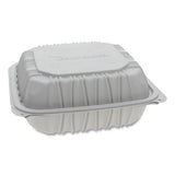 Vented Microwavable Hinged-lid Takeout Container, 8.5 X 8.5 X 3.1, White, 146-carton