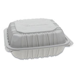 Vented Microwavable Hinged-lid Takeout Container, 3-compartment, 8.5 X 8.5 X 3.1, White, 146-carton