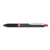 Oh! Gel Retractable Gel Pen, Medium 0.7mm, Red Ink, Black Barrel, Dozen