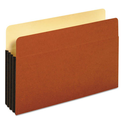 File Pocket W- Tyvek, 3.5" Expansion, Legal Size, Redrope, 10-box