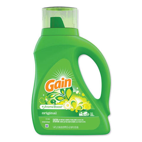 Liquid Laundry Detergent, Gain Original Scent, 46 Oz Bottle, 6-carton