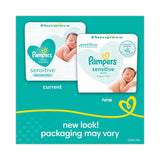 Sensitive Baby Wipes, 1-ply, 6.8 X 7, Unscented, White, 56/pack, 8 Packs/carton