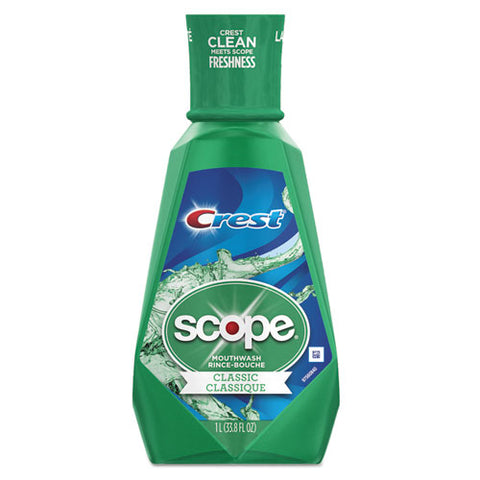 + Scope Mouth Rinse, Classic Mint, 1 L Bottle, 6-carton