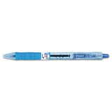 B2p Bottle-2-pen Retractable Ballpoint Pen, 1mm, Blue Ink, Translucent Blue Barrel, Dozen