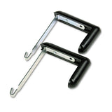 Adjustable Cubicle Hangers, 1 1-2" - 3" Panels, Aluminum-black, 2-set