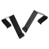 Cubicle Partition Hangers, 1 1-2" - 2 1-2" Panels, Black, 2-set