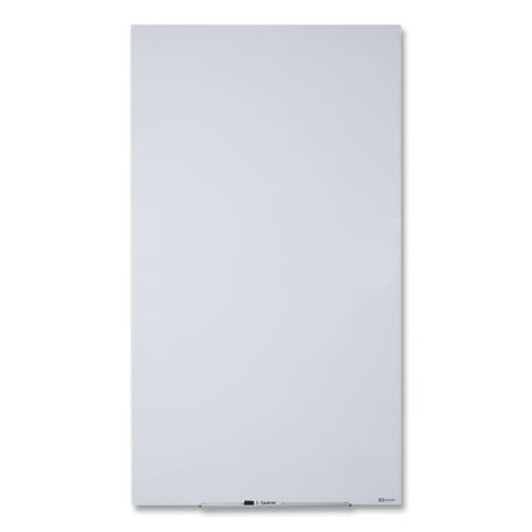 Invisamount Vertical Magnetic Glass Dry-erase Boards, 28 X 50, White Surface