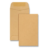 Kraft Coin And Small Parts Envelope, #3, Square Flap, Gummed Closure, 2.5 X 4.25, Brown Kraft, 500-box