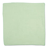 Microfiber Cleaning Cloths, 16 X 16, Green, 24-pack