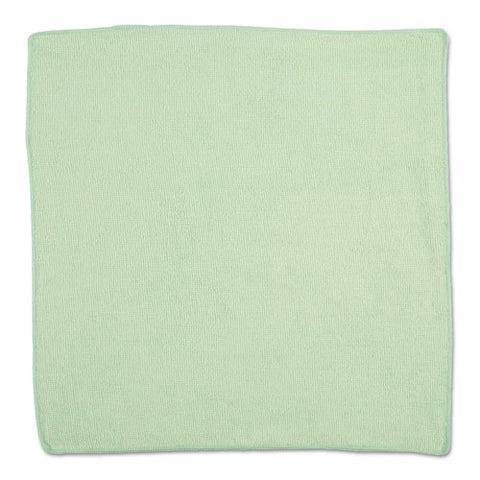 Microfiber Cleaning Cloths, 16 X 16, Green, 24-pack