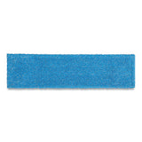 Adaptable Flat Mop Pads, Microfiber, 19.5 X 5.5, Blue