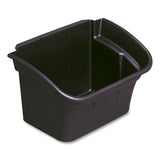 Utility Bin, 4 Gal, 17" X 12.13" X 10.5", Black, 2-carton