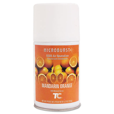 Tc Microburst 9000 Air Freshener Refill, Mandarin Orange, 5.3 Oz Aerosol, 4-carton