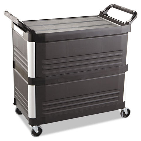 Xtra Utility Cart, 300-lb Capacity, Three-shelf, 20w X 40.63d X 37.8h, Black