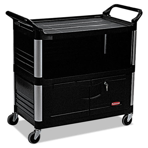 Xtra Equipment Cart, 300-lb Capacity, Three-shelf, 20.75w X 40.63d X 37.8h, Black