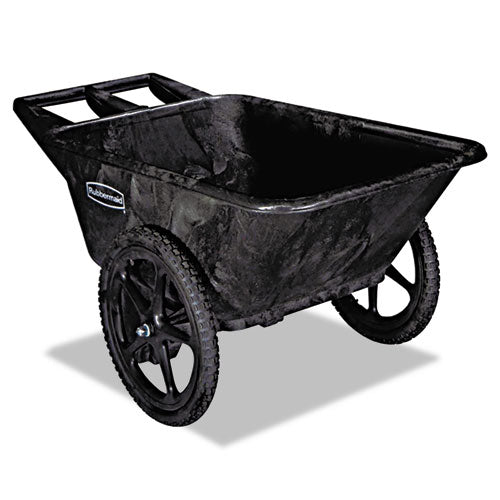 Rubbermaid Commercial Service/Utility Cart, Two-Shelf, 24w x 40d x 31.25h,  Black -RCP9T6700BLA