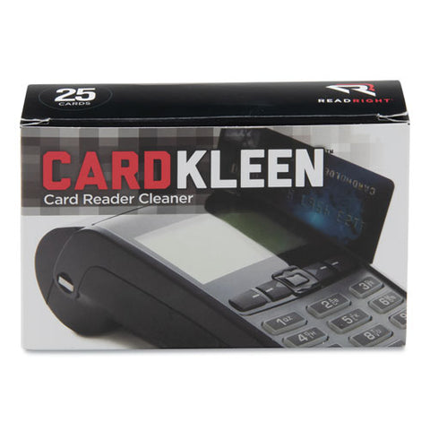 Cardkleen Presaturated Magnetic Head Cleaning Cards, 3 3-8" X 2 1-8", 25-box