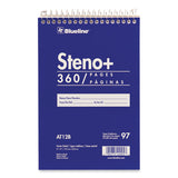 High-capacity Steno Pad, Medium/college Rule, Blue Cover, 180 White 6 X 9 Sheets