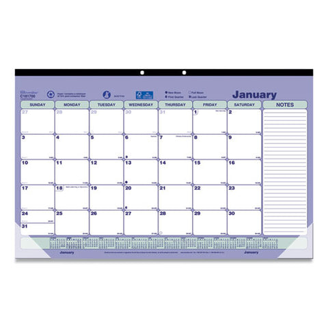 Monthly Desk Pad Calendar, 17.75 X 10.88, 2021