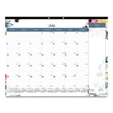 Monthly Desk Pad Calendar, 22 X 17, Floral, 2021-2022