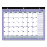 Academic 13-month Desk Pad Calendar, 11 X 8.5, Blue-white, 2021-2022