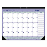 Academic Desk Pad Calendar, 21.25 X 16, White-blue-green, 2021-2022