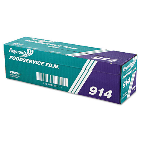 Pvc Film Roll With Cutter Box, 18" X 2000 Ft, Clear