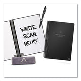 Fusion Smart Notebook, Seven Assorted Page Formats, Black Cover, (18) 8.8 X 6 Sheets