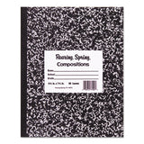 Marble Cover Composition Book, Wide-legal Rule, Black Cover, 8.5 X 7, 48 Sheets