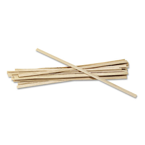 Wood Coffee Stirrers, 5 1-2" Long, Woodgrain, 1000 Stirrers-box